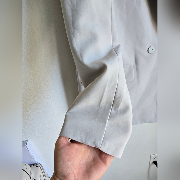 NWT RDI Gray Lightweight Shirt Jacket with Notched Lapel - Picture 7 of 10